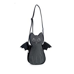 8628 Wendigo Bag Convertible Backpack Cute Black Cat Bat Crossbody Purse